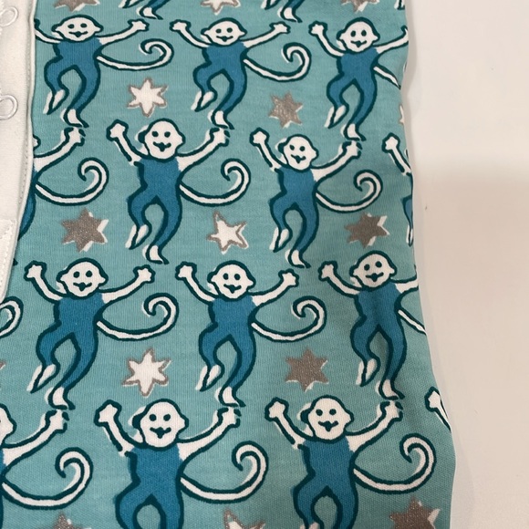Roller Rabbit Star Monkey Panamas Size S Aqua Henley And Pants EUC - Picture 10 of 10